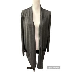 Susan Graver Weekend Cardigan Dark Gray XL